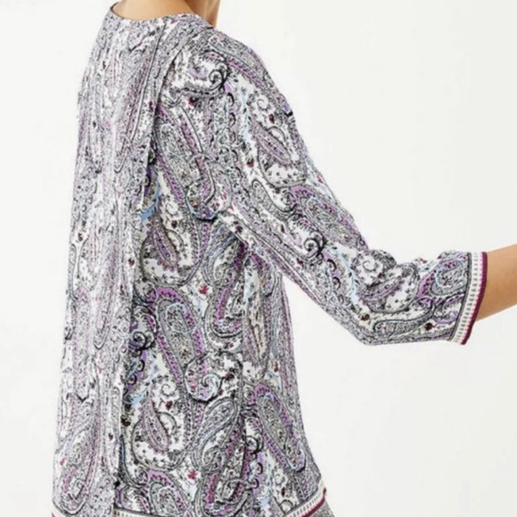 J Jill Adara Violet Paisley Wrapped-Back TUNIC (Size L) - Picture 3 of 9